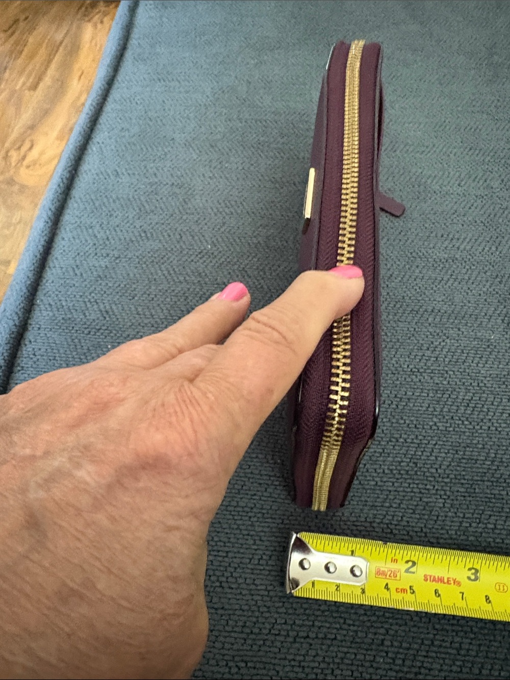 Kate Spade New York Zip Around Wallet | Plum Burgundy Saffiano Leather NWOT - Picture 10 of 10